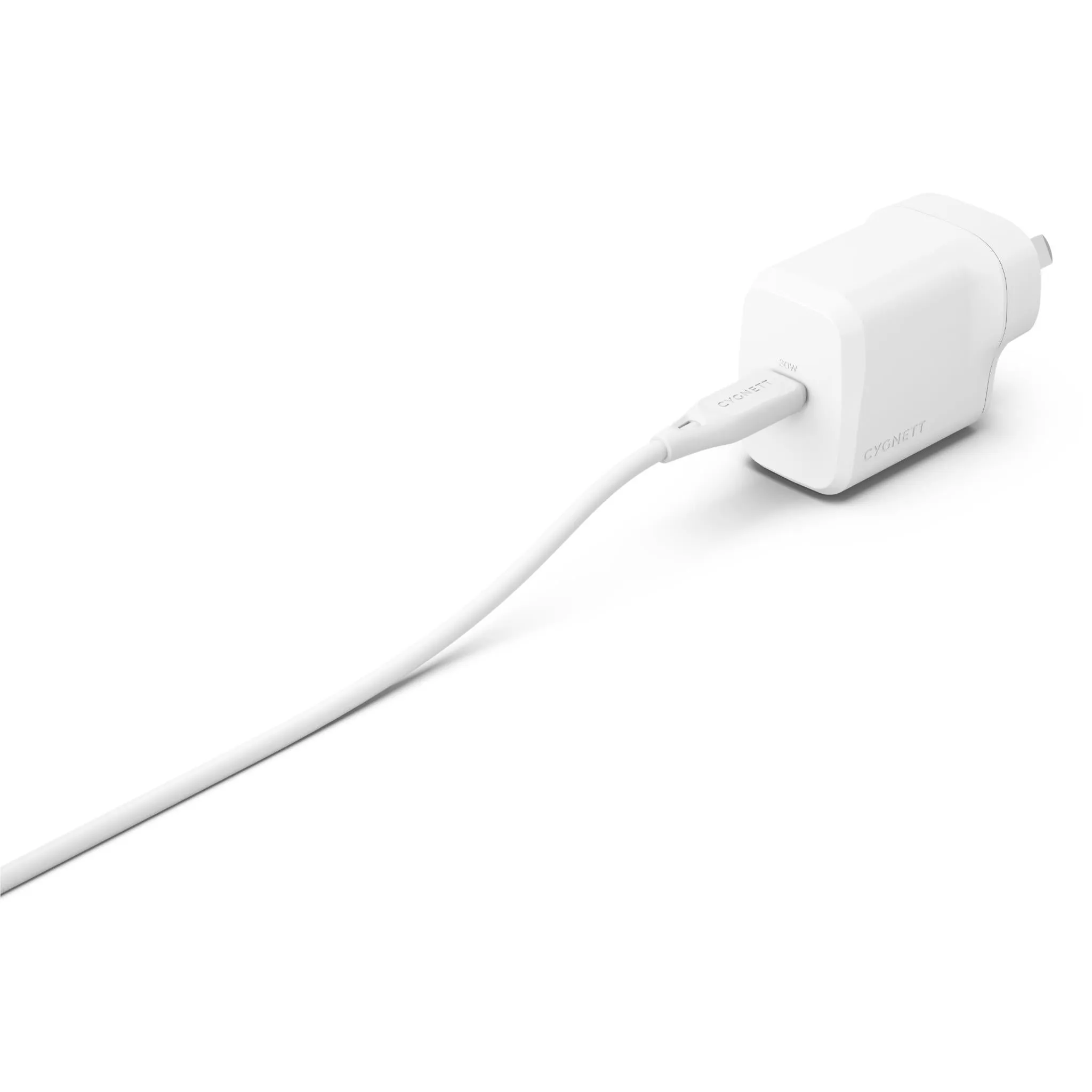 Cygnett PowerPlus 30W Single Port USB-C Wall Charger (White)