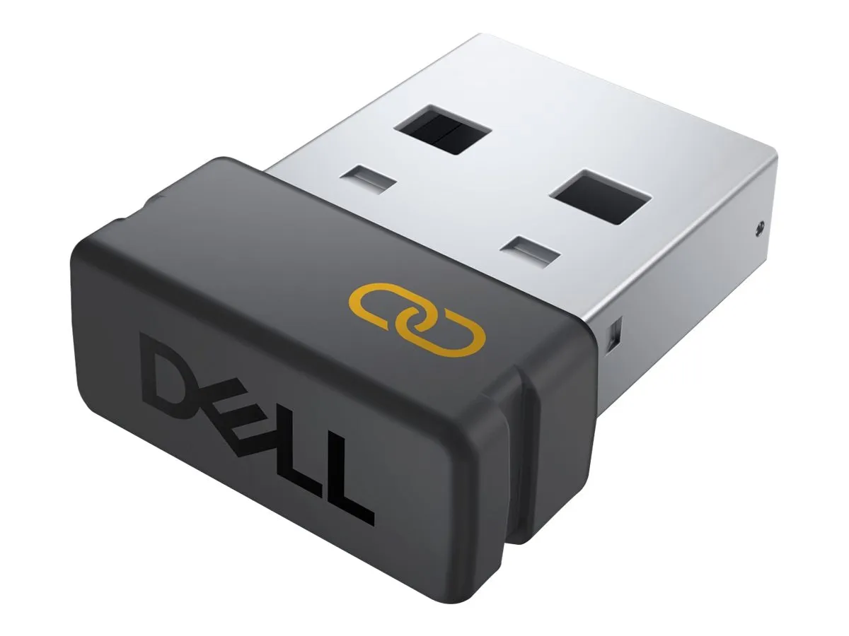 Dell Secure Link Usb Receiver Wr3 - Wireless Mouse / Keyboard Receiver - Usb, Rf 2.4 Ghz - Black