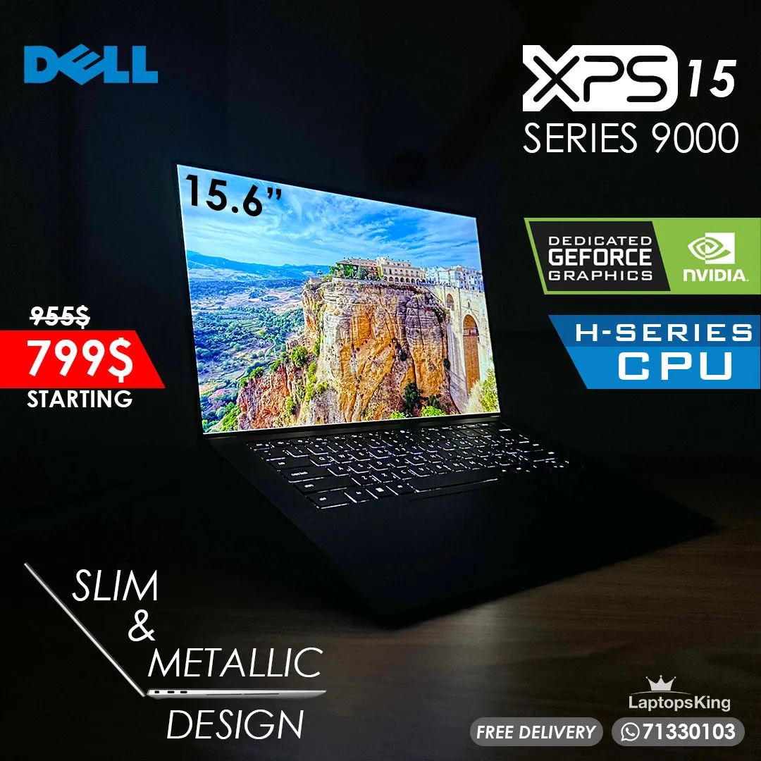 Dell Xps 15 Series 9000 H-Series Cpu Dedicated Nvidia Geforce 15.6” Creator Laptops (New OB)