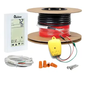 Dr Infrared Heater Electric Radiant Floor Heating Cable Kit with WIFI Thermostat and Installation Monitor, App control