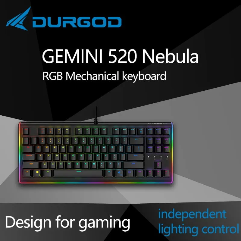 Durgod Gemini 520 Nebula 87 keys RGB Mechanical Lighting Keyboard