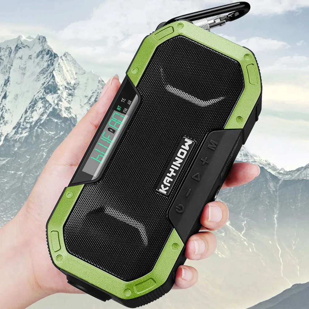 Emergency Sun Power Hand Crank Radio 5000mAh Power Bank Charger Flash Light Outdoor Camping Survival Radio