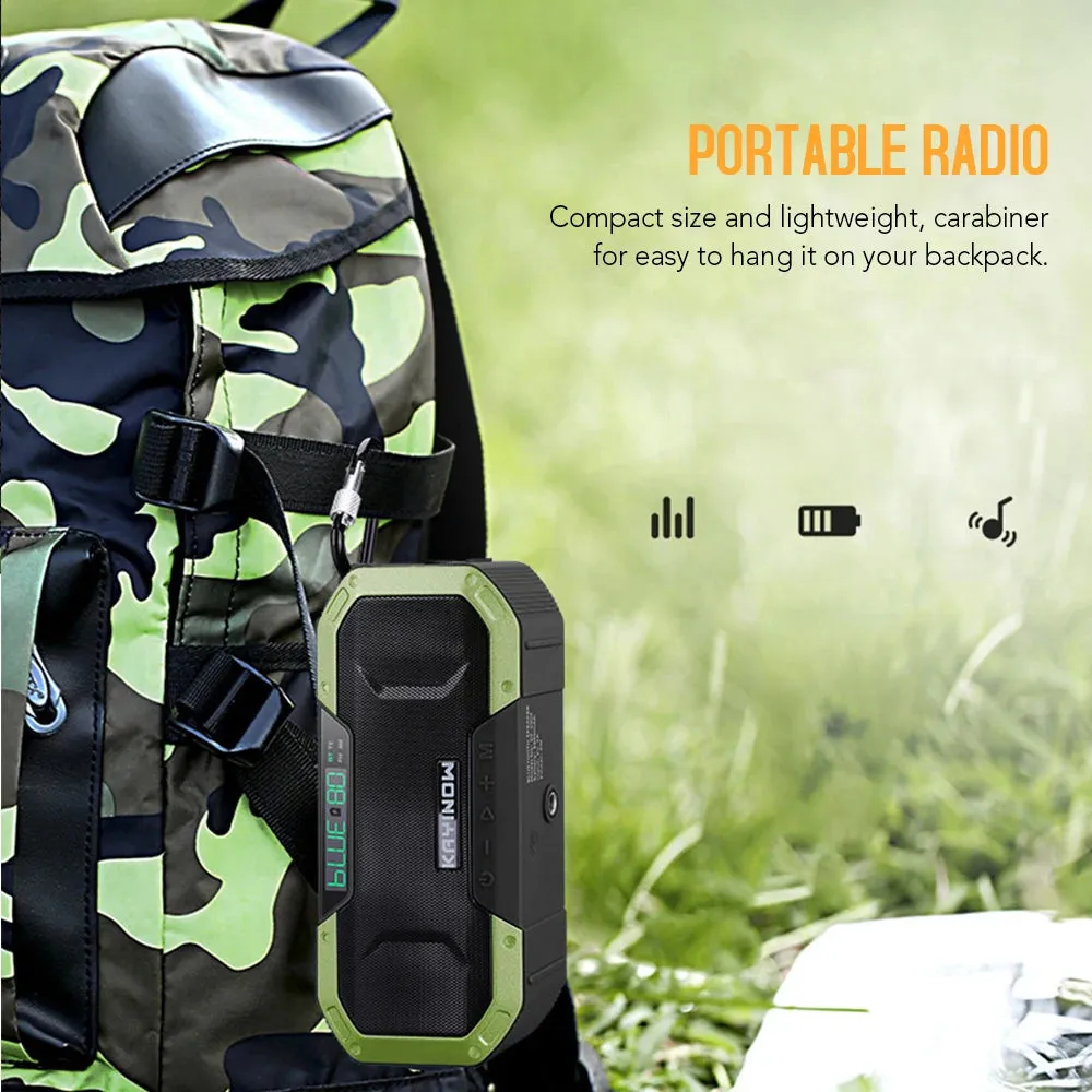 Emergency Sun Power Hand Crank Radio 5000mAh Power Bank Charger Flash Light Outdoor Camping Survival Radio