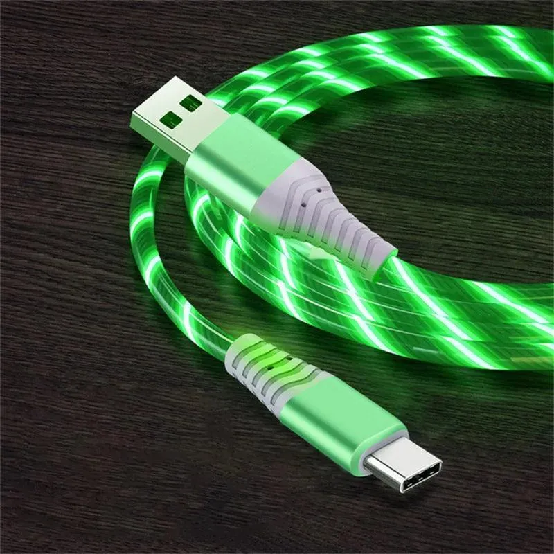 Flow Luminous LED Fast Charging Cable: Stylish Illuminated Data Cord