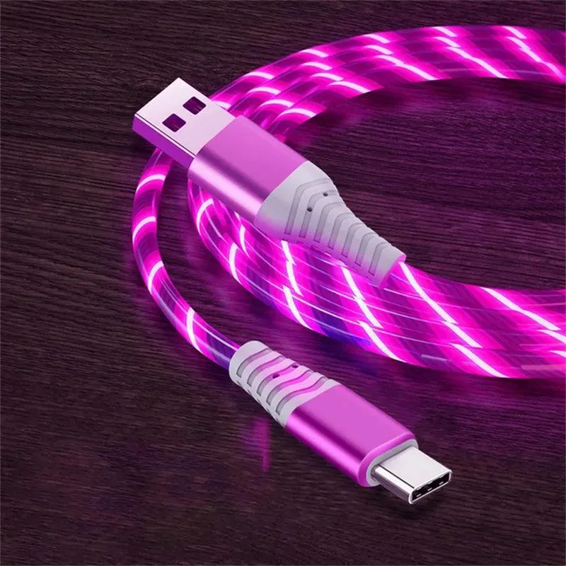 Flow Luminous LED Fast Charging Cable: Stylish Illuminated Data Cord