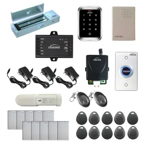 FPC-5296 One Door Access Control Out Swinging Door 1200lbs Maglock   Outdoor Keypad/Reader Standalone With Mini Controller   Wiegand 26, No Software, EM Card, 1000 Users, Wireless Receiver   PIR Kit