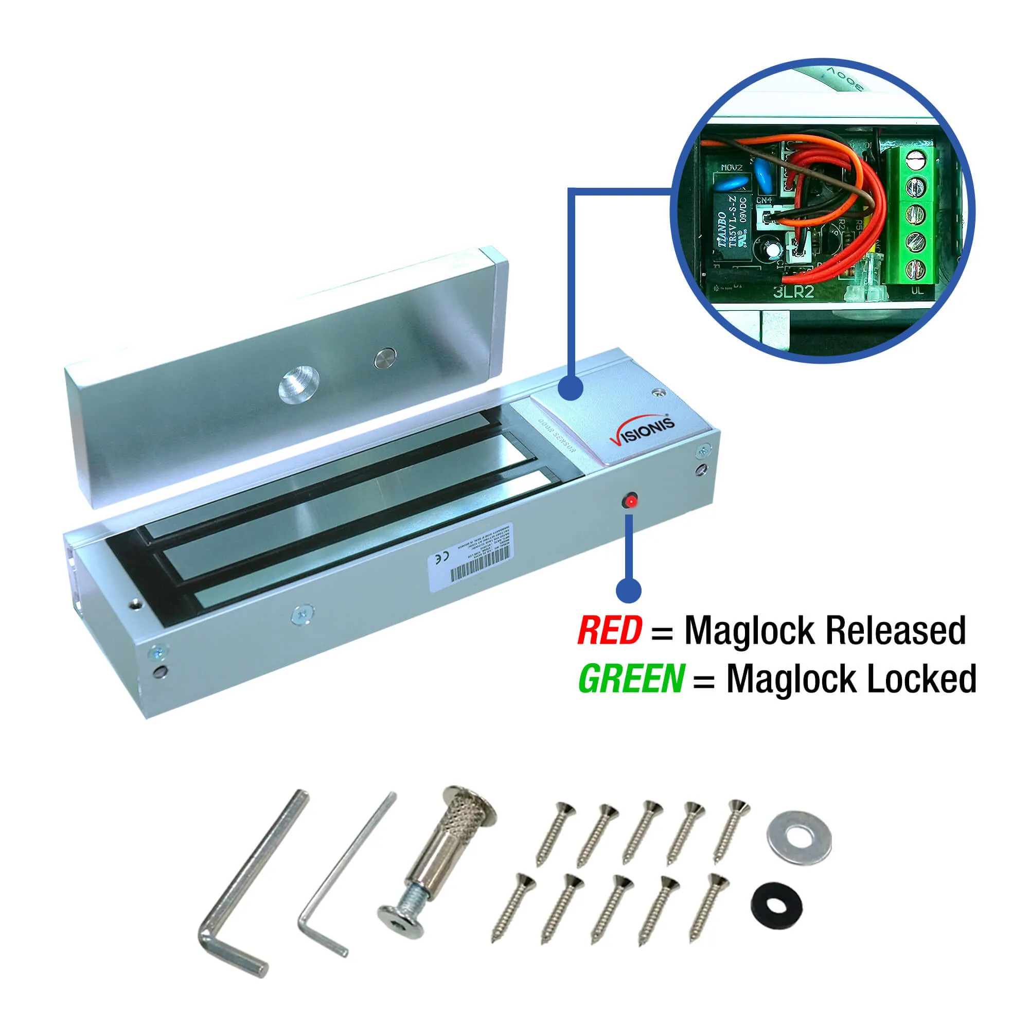 FPC-5343 One Door Access Control In Swinging Door 1200lbs Maglock   Indoor Use Only Keypad/Reader Standalone With Mini Controller   Wiegand 26, No Software, EM Card, 1000 Users, Wireless Receiver Kit