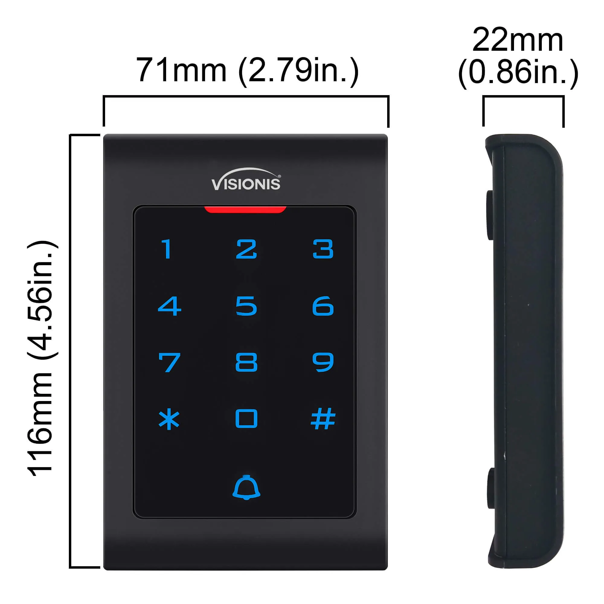 FPC-5343 One Door Access Control In Swinging Door 1200lbs Maglock   Indoor Use Only Keypad/Reader Standalone With Mini Controller   Wiegand 26, No Software, EM Card, 1000 Users, Wireless Receiver Kit