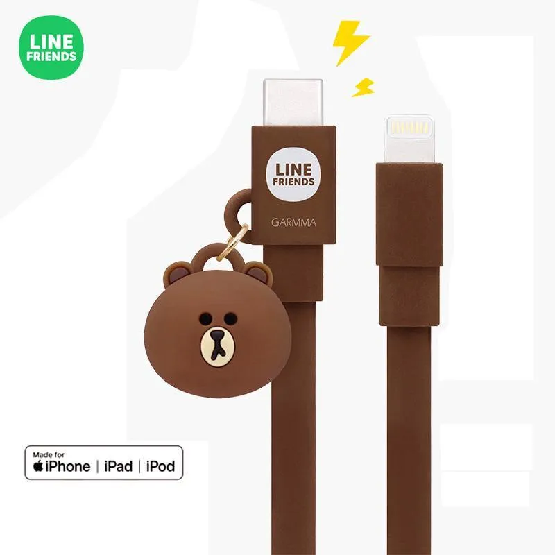 GARMMA Line Friends MFI 1.2M Doll Dangler PD Cable