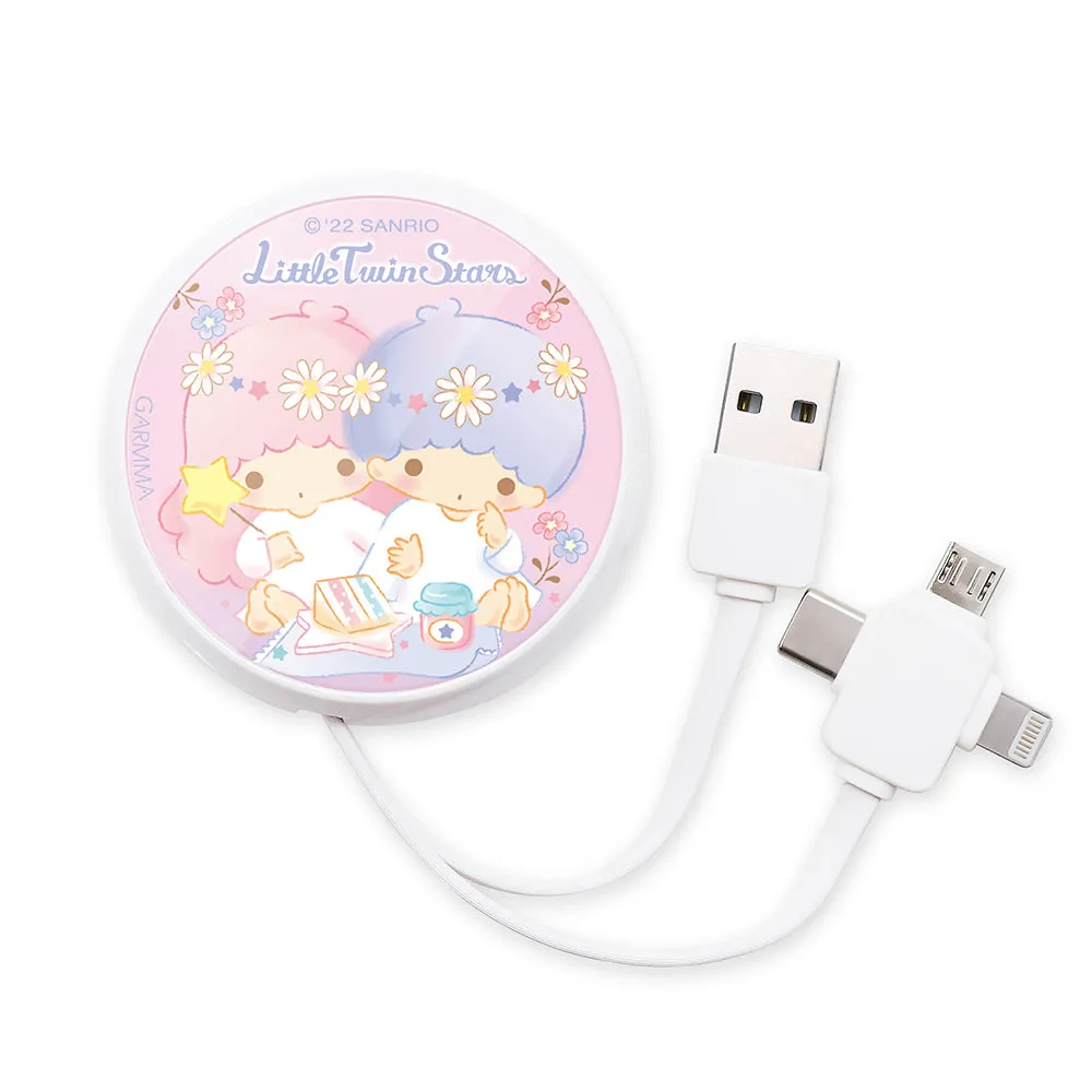 GARMMA Sanrio Characters 3-in-1 Lightning Type-C Micro USB Extracted Extension Cable