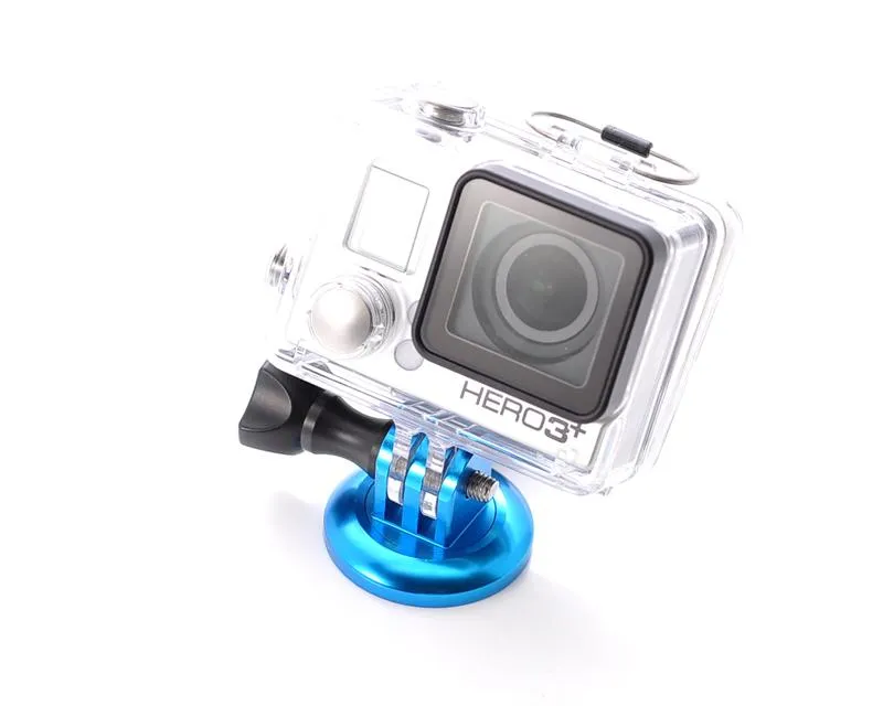 GoPro Aluminum Tripod Mount Adapter for Hero 1/2/3/3 /4 Camera -Blue