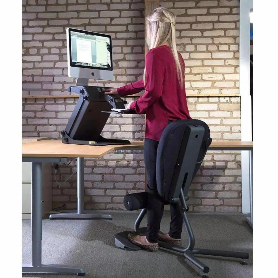 HealthPostures TaskMate Journey 6200 Adjustable Electric Standing Desk, Black