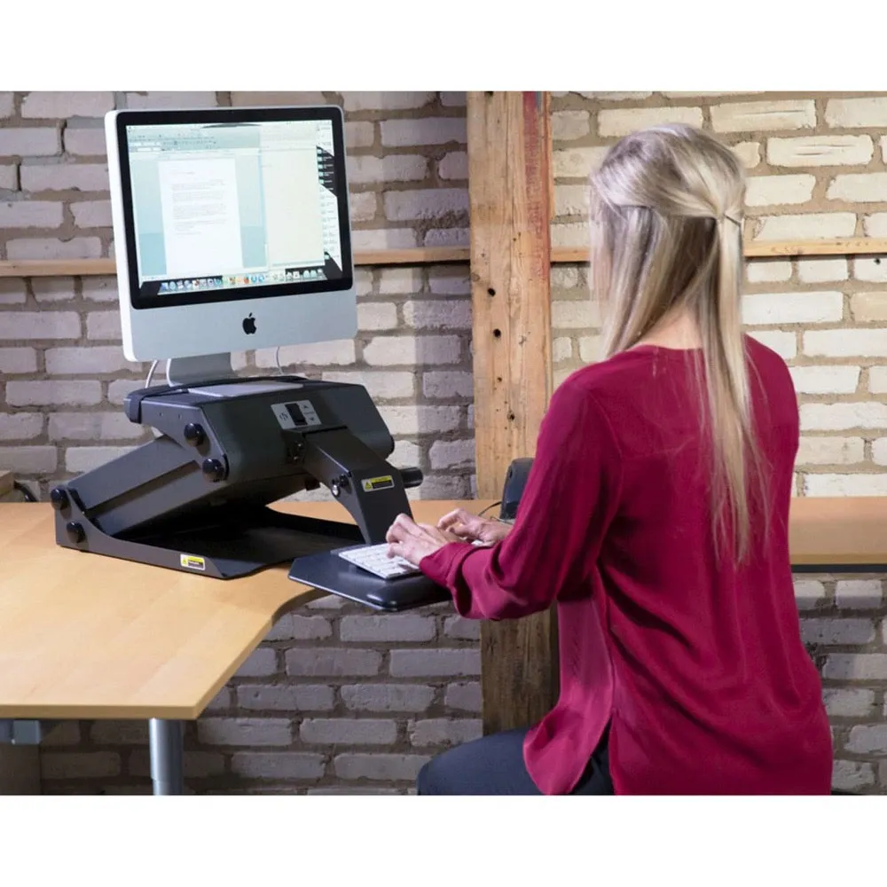 HealthPostures TaskMate Journey 6200 Adjustable Electric Standing Desk, Black