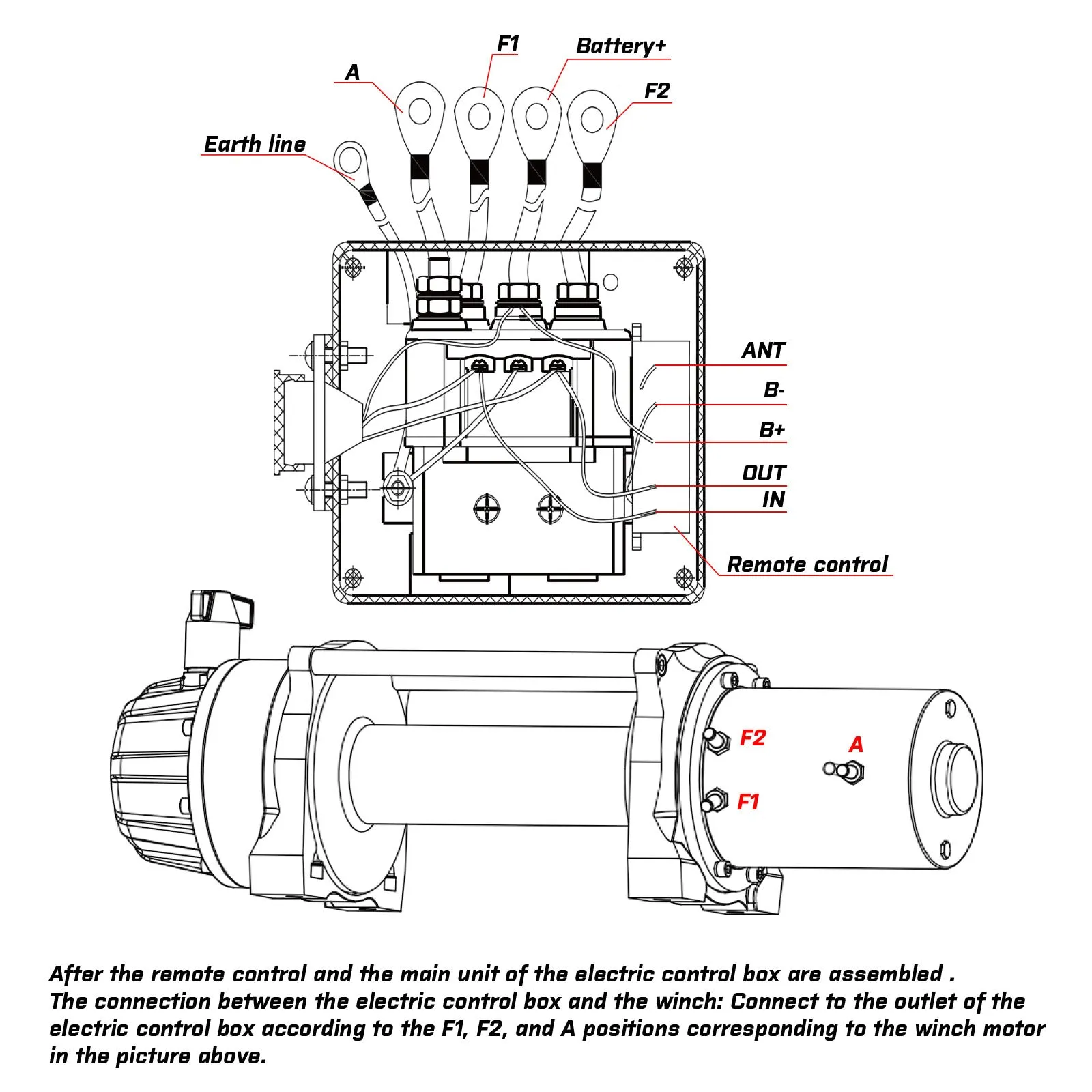 Heavy Duty 12V Wireless Winch Remote Set Long Range X-BULL