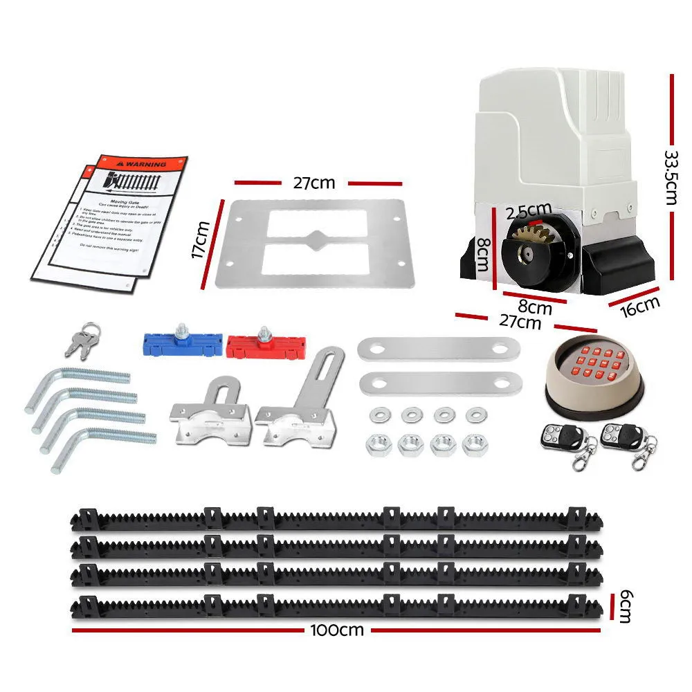 Heavy Duty Auto Sliding Gate Opener Kit 4M 1800KG - Lockmaster