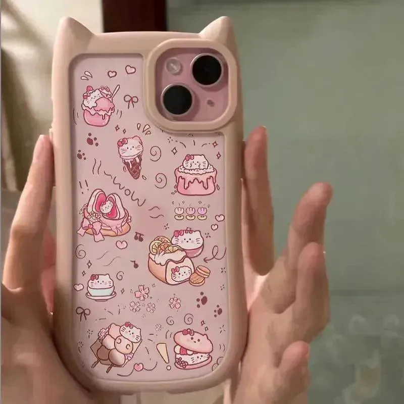 Hello Kitty Cat Ears Phone Case (For iPhones)