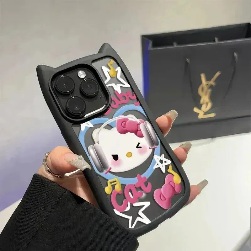 Hello Kitty Cat Ears Phone Case (For iPhones)