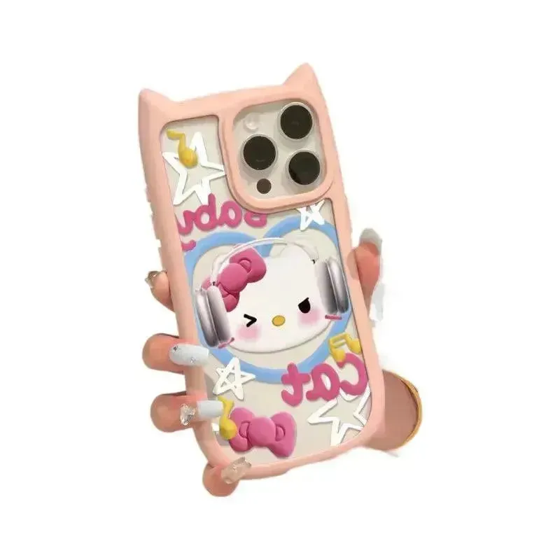 Hello Kitty Cat Ears Phone Case (For iPhones)