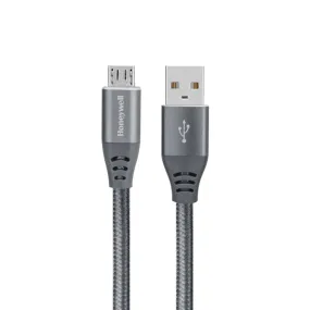 HoneyWell Micro USB Cable (BRAIDED Grey )