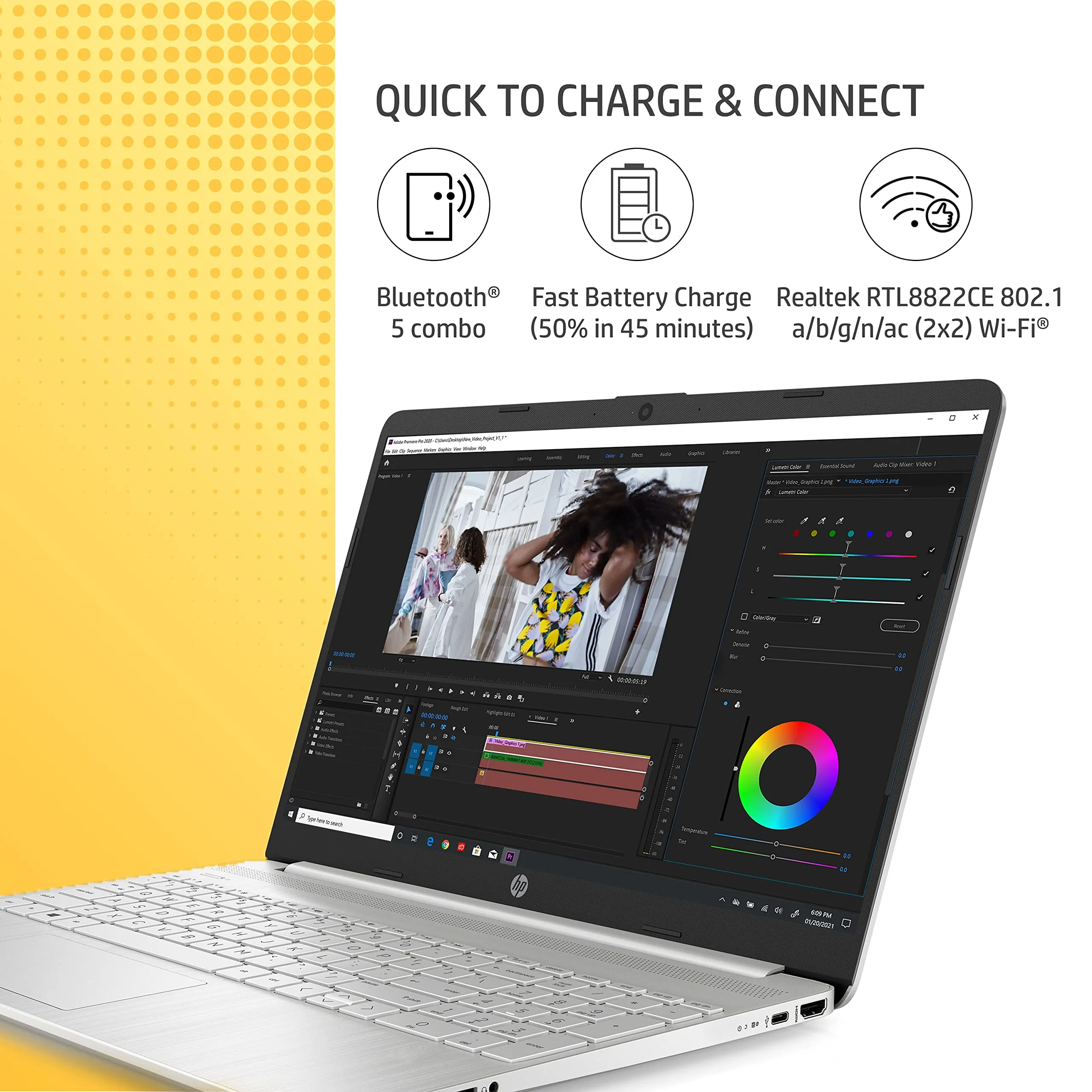 HP 15s 12th Gen Intel Core i5 8GB RAM/512GB SSD 15.6inches(39.6cm) FHD, Micro-Edge Display/Intel Iris Xe Graphics/Dual Speakers/Windows 11 Home/Alexa Built-in/Backlit KB/MSO 2021/1.69kg, 15s-fq5010TU