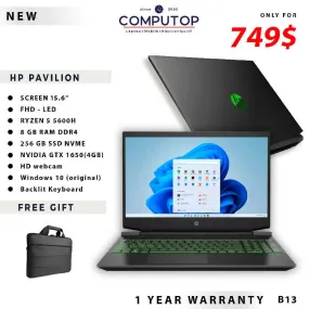 HP Pavilion Black Laptop 15.6" Inch