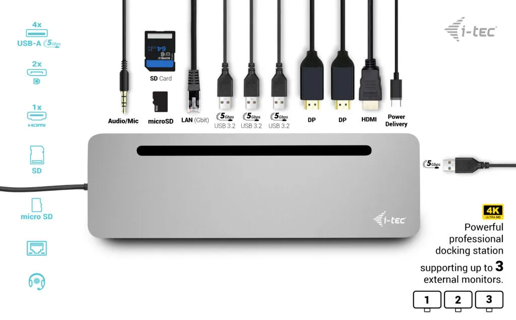 I-Tec Usb-C Ergo Dock   Charger