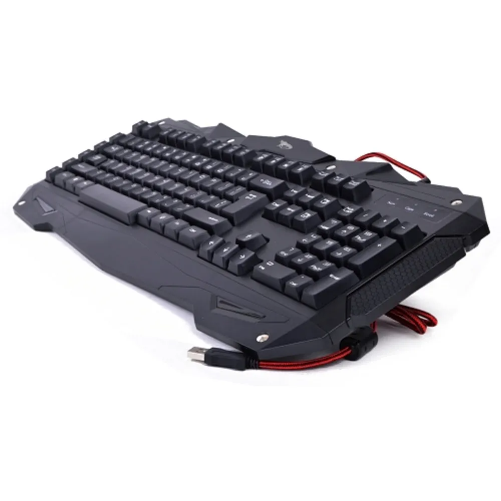 iMicro Desert Cobra IM-KBCOBV8 LED Backlit 110-Key Gaming Keyboard w/5 Programmable Macro Keys (Black)