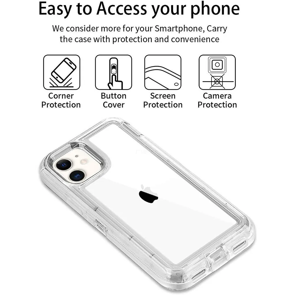 iPhone 11 Pro Max 6.5" Transparent Defender Case Clear