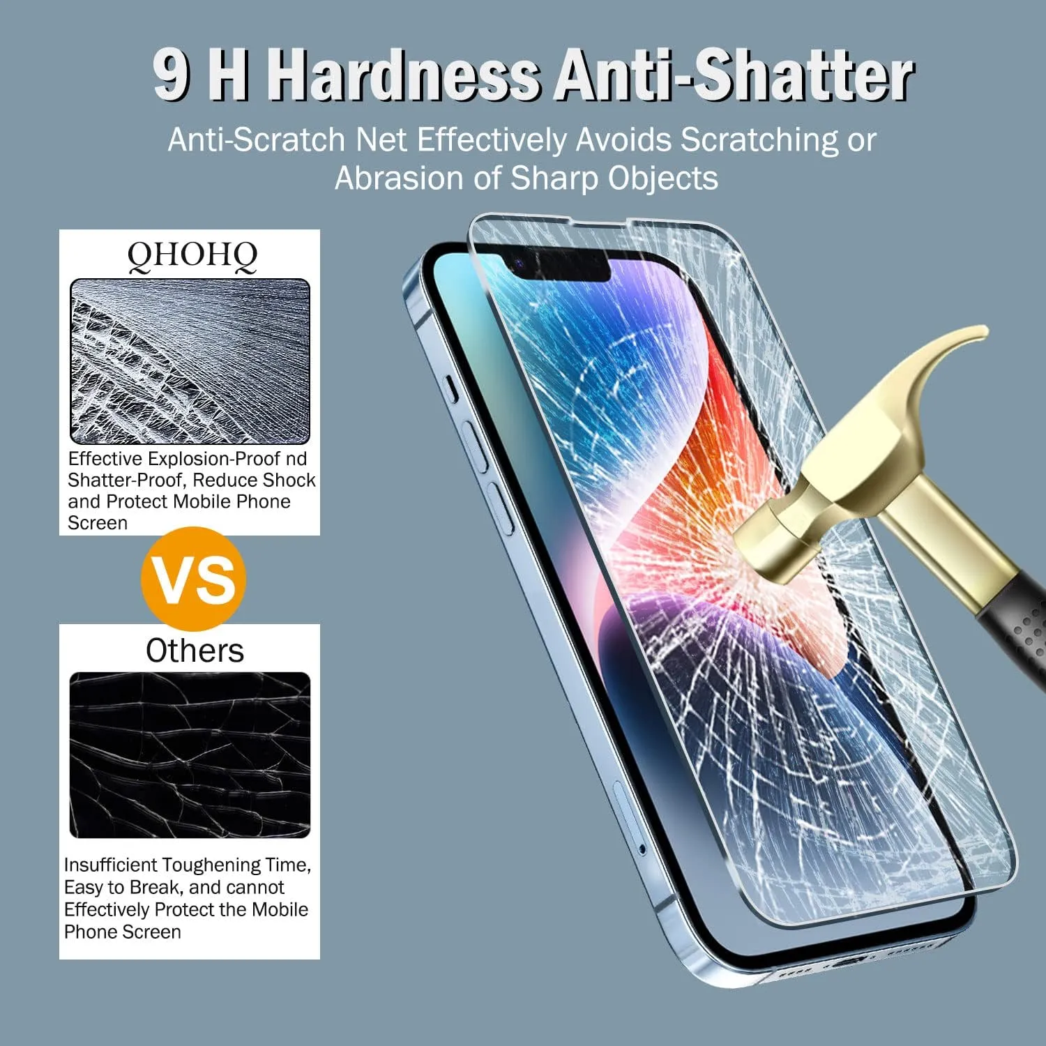 iPhone 14 / iPhone 13 6.1 Inch 3 Pack Tempered Glass Camera Case Friendly