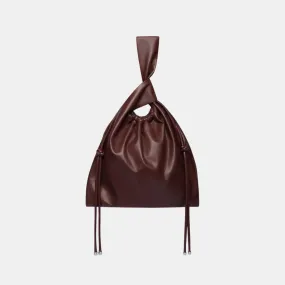 Jen Drawstring Clutch Bag (Plum Chutney)