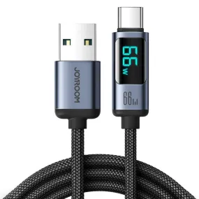 JOYROOM S-AC066A16 6A USB-C Fast Charging Data Cable with Digital Display