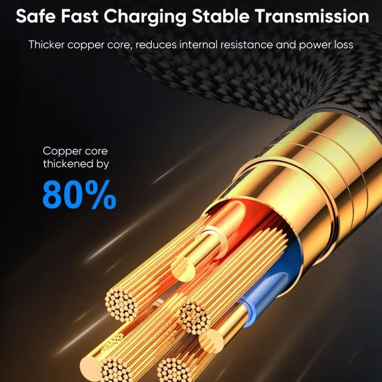 JOYROOM S-AC066A16 6A USB-C Fast Charging Data Cable with Digital Display