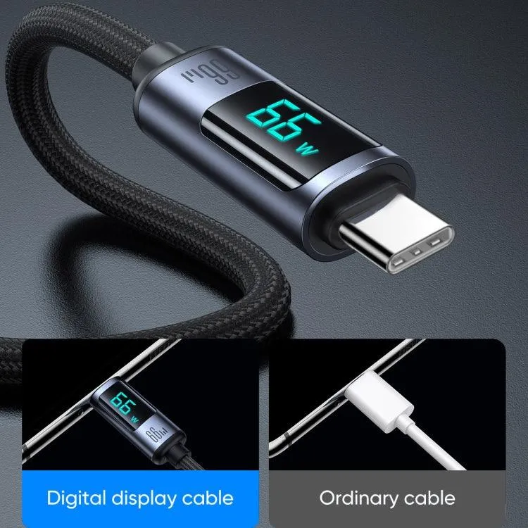 JOYROOM S-AC066A16 6A USB-C Fast Charging Data Cable with Digital Display