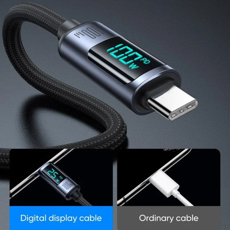 JOYROOM S-CC100A16 100W USB-C Fast Charging Data Cable with Digital Display