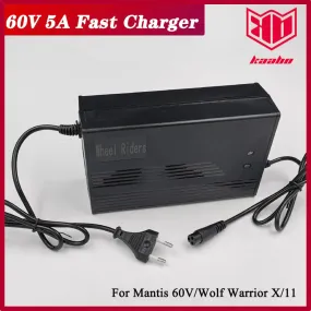 Kaabo Mantis 60V 5A Fast Charger Mantis10 Wolf Warrior 11 Wolf X Electric Scooter Quick Charger Spare Parts Accessories