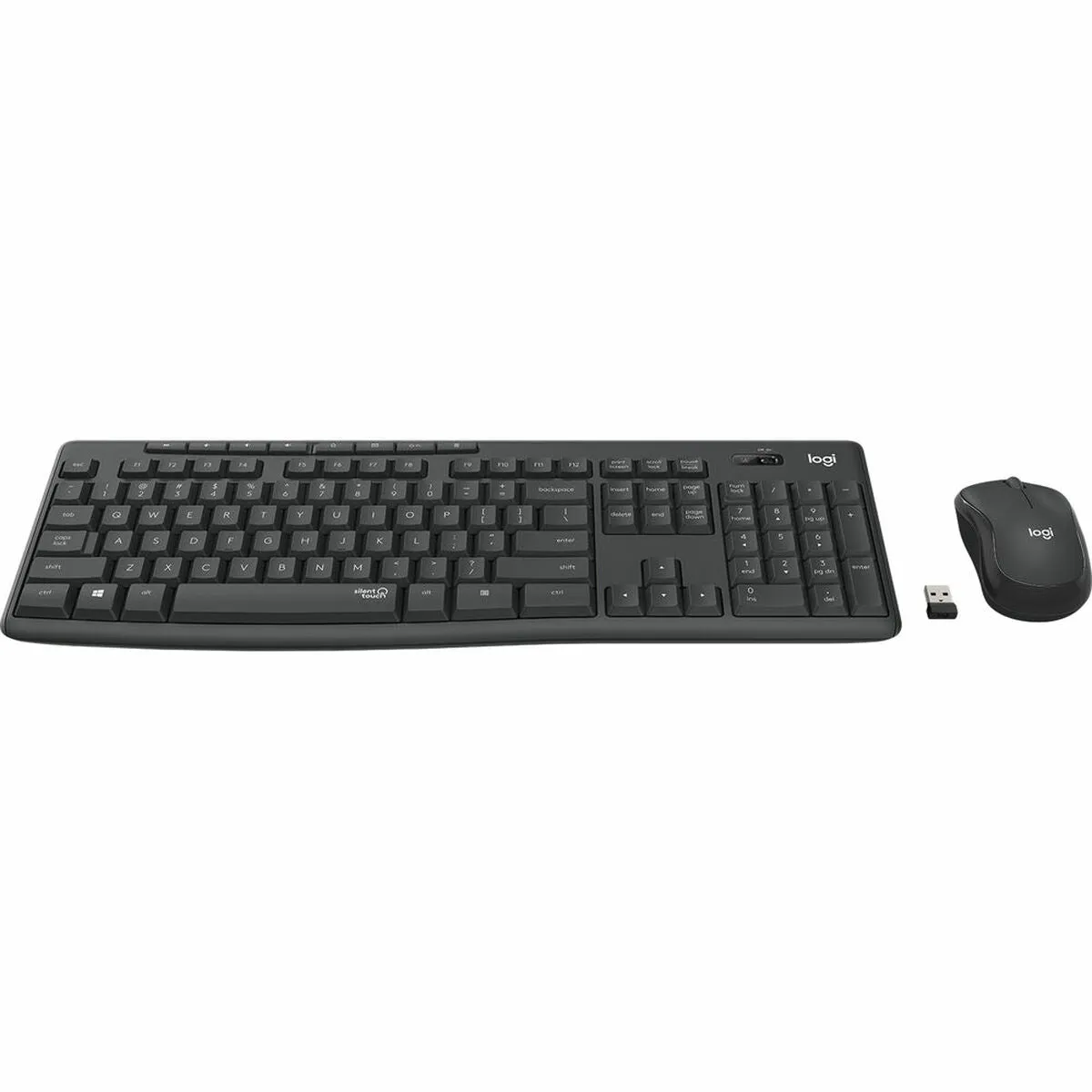 Keyboard and Wireless Mouse Logitech 920-009870 Wireless Black Grey Graphite Portuguese