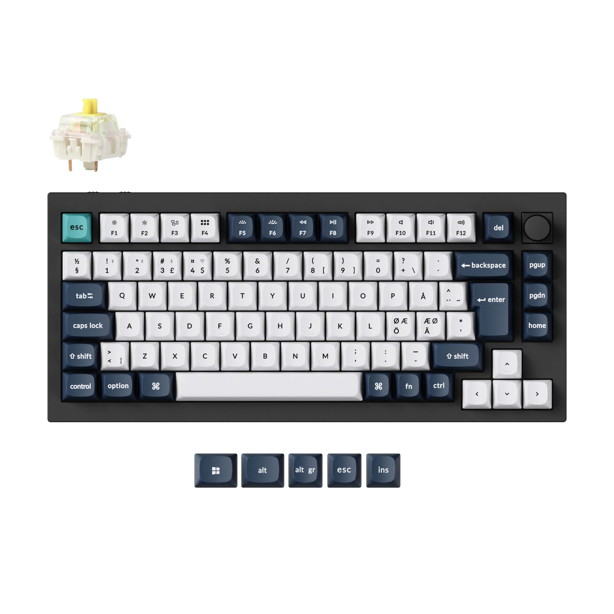 Keychron Q1 Max QMK/VIA Wireless Custom Mechanical Keyboard ISO Layout Collection