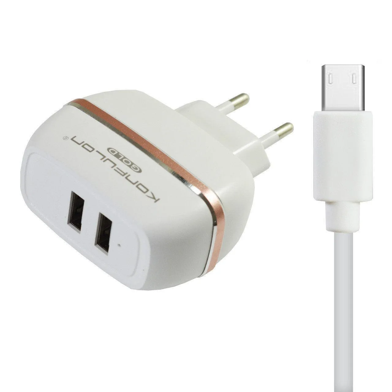 Konfulon 2.4A DC 5.0v Dual USB Charger - TYPE C