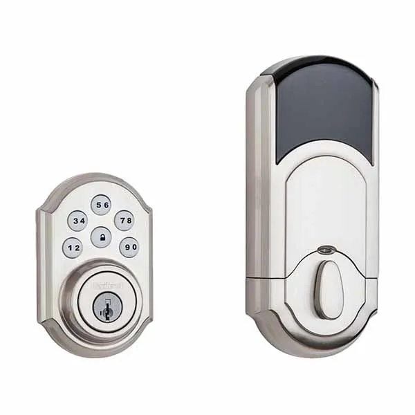 Kwikset - 910 SmartCode Traditional Electronic Deadbolt with Z-Wave Technology - Satin Nickel Finish