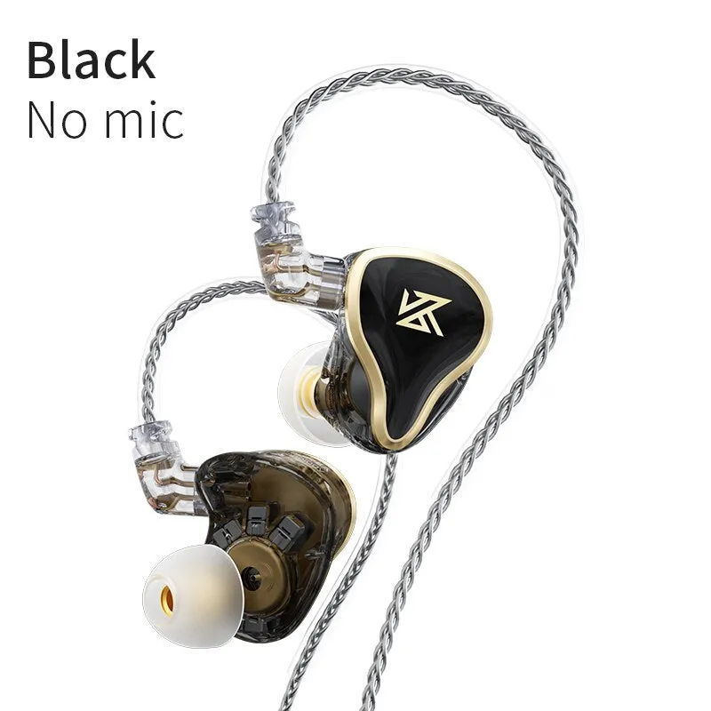 KZ ZAS Earphones 7BA 1DD Dynamic Hybrid Wired Headphones HiFi Bass Sport Headset With Microphones in Ear Monitors