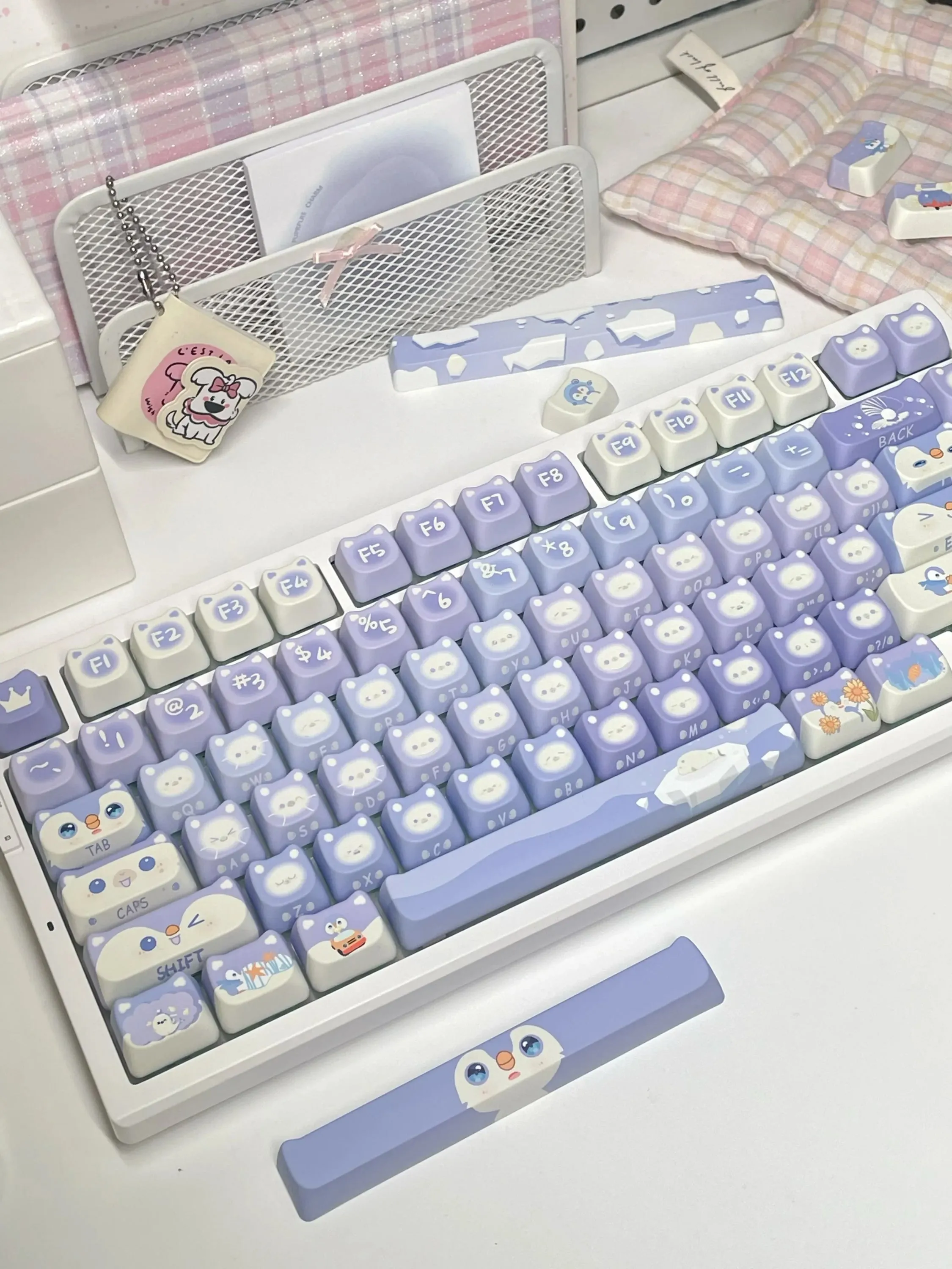 Lavender Penguin Full Key Cap Set