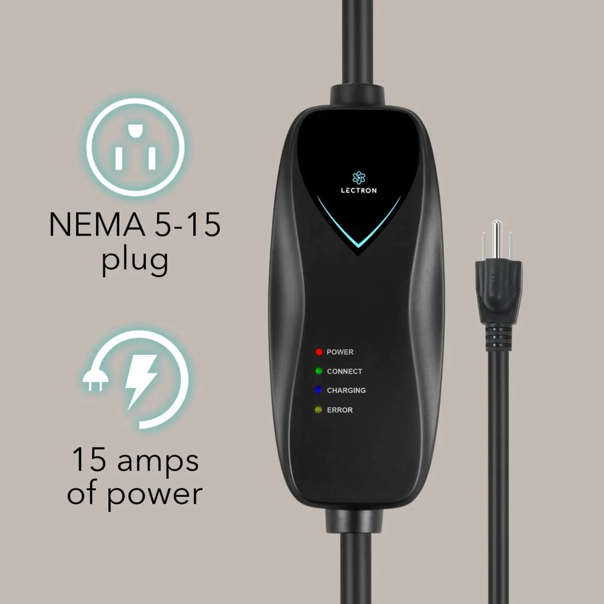 Lectron Portable Level 1 Tesla Charger   CCS to Tesla Adapter   J1772 to Tesla Adapter Bundle | 110V | 15 Amp | NEMA 5-15