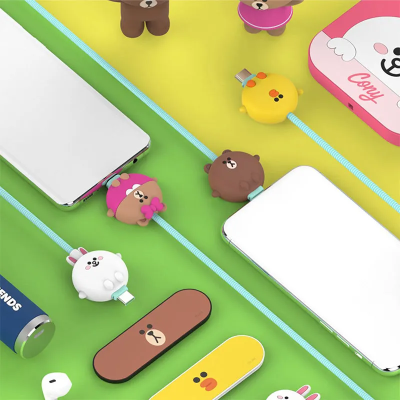 Line Friends Character 3D Silicone Apple Lightning / Type-C / Micro USB Cable