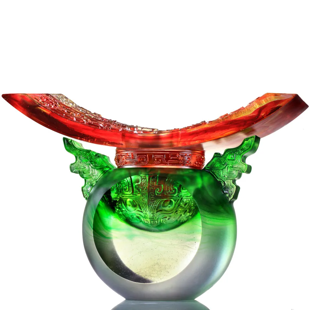 LIULI Crystal Art Ding Vessel | Ding of Mutual Respect