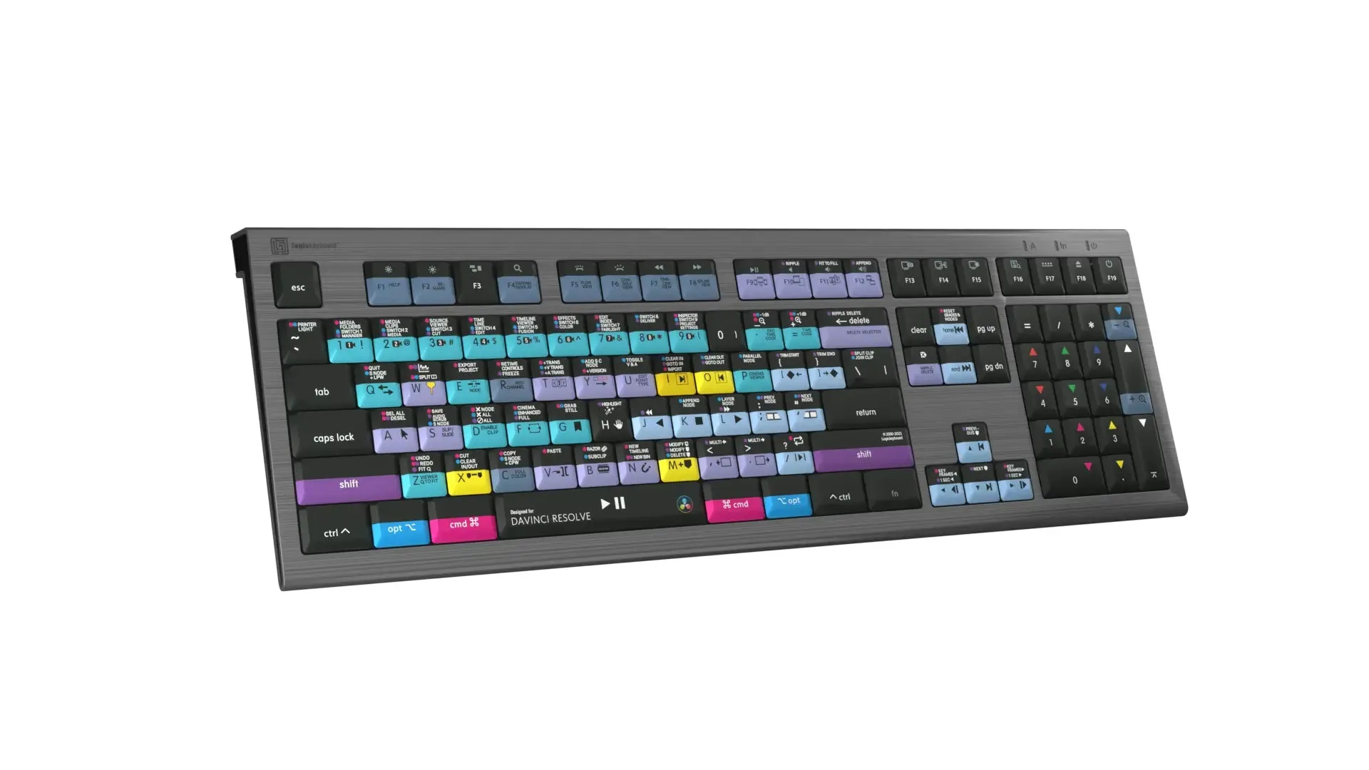 LogicKeyboard Davinci Resolve 18 Mac Astra 2 US LKB-RESB-A2M-US