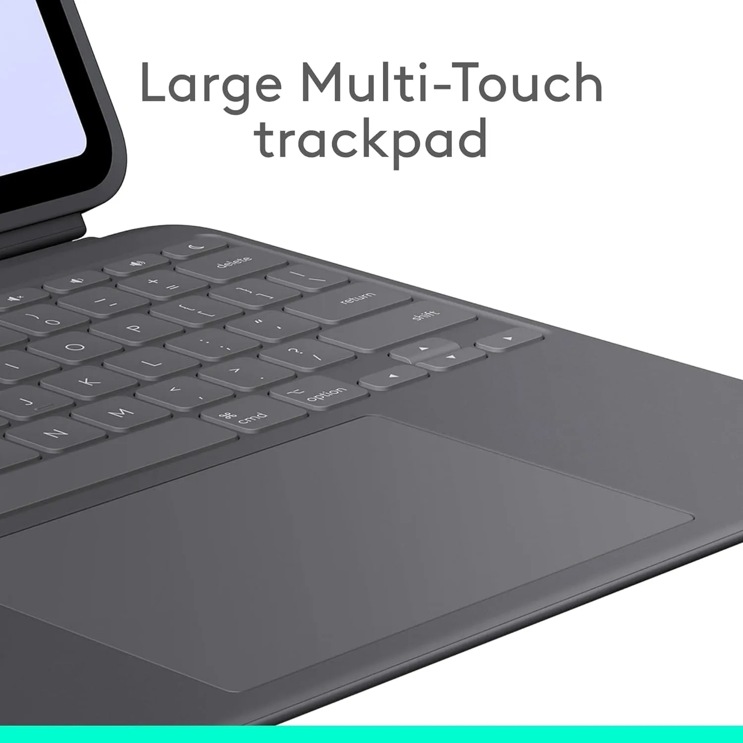 Logitech Combo Touch Keyboard Case for iPad Pro 13" (M4, 2024) - Detachable Backlit Keyboard, Kickstand, QWERTY UK Layout - Graphite