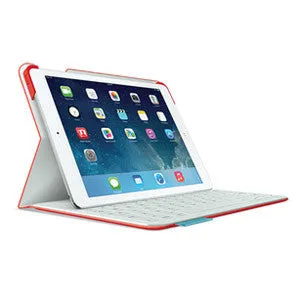 Logitech Fabric Skin Keyboard Folio for iPad Air, Mars Red Orange - Refurbished