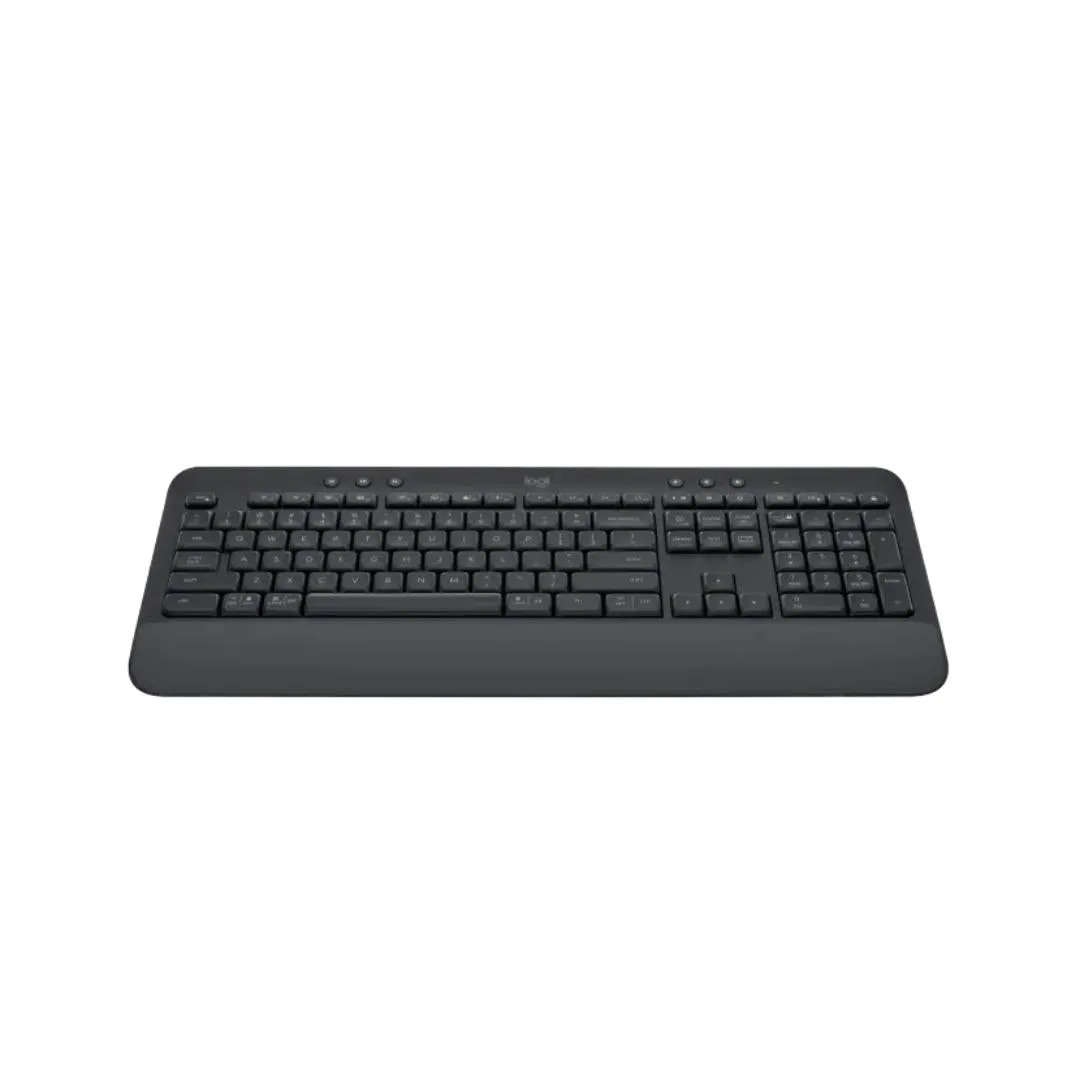 Logitech K650 Wireless USB Bluetooth Signature Full Size Keyboard | Wrist Rest | Comfort Deep Cushioned Keys | Numpad | 920-010955 - Graphite