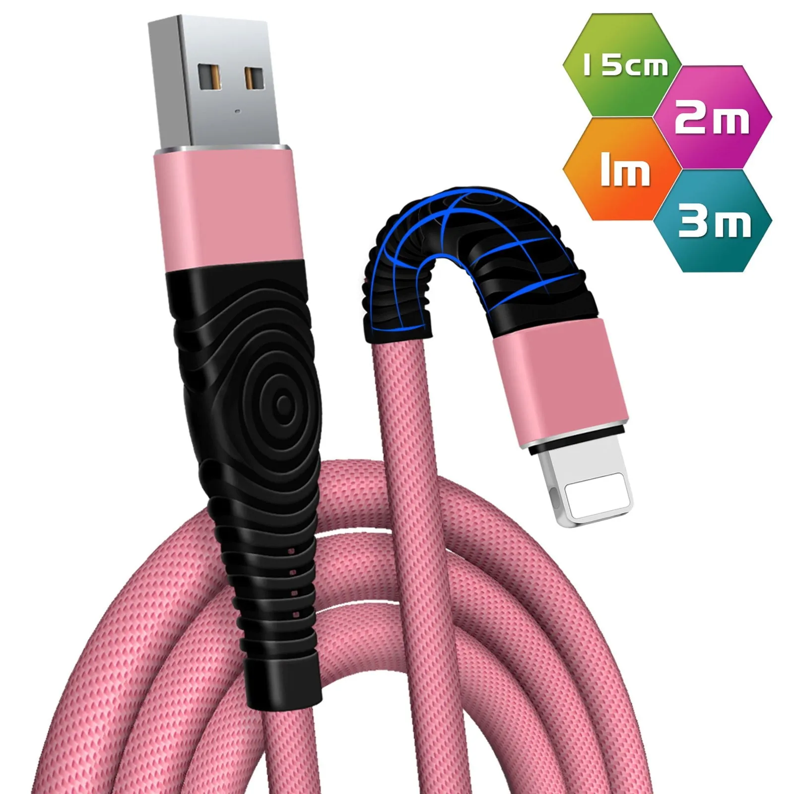 Long USB Lead Sync Data Lightning Cable Charger For iPhone & iPad