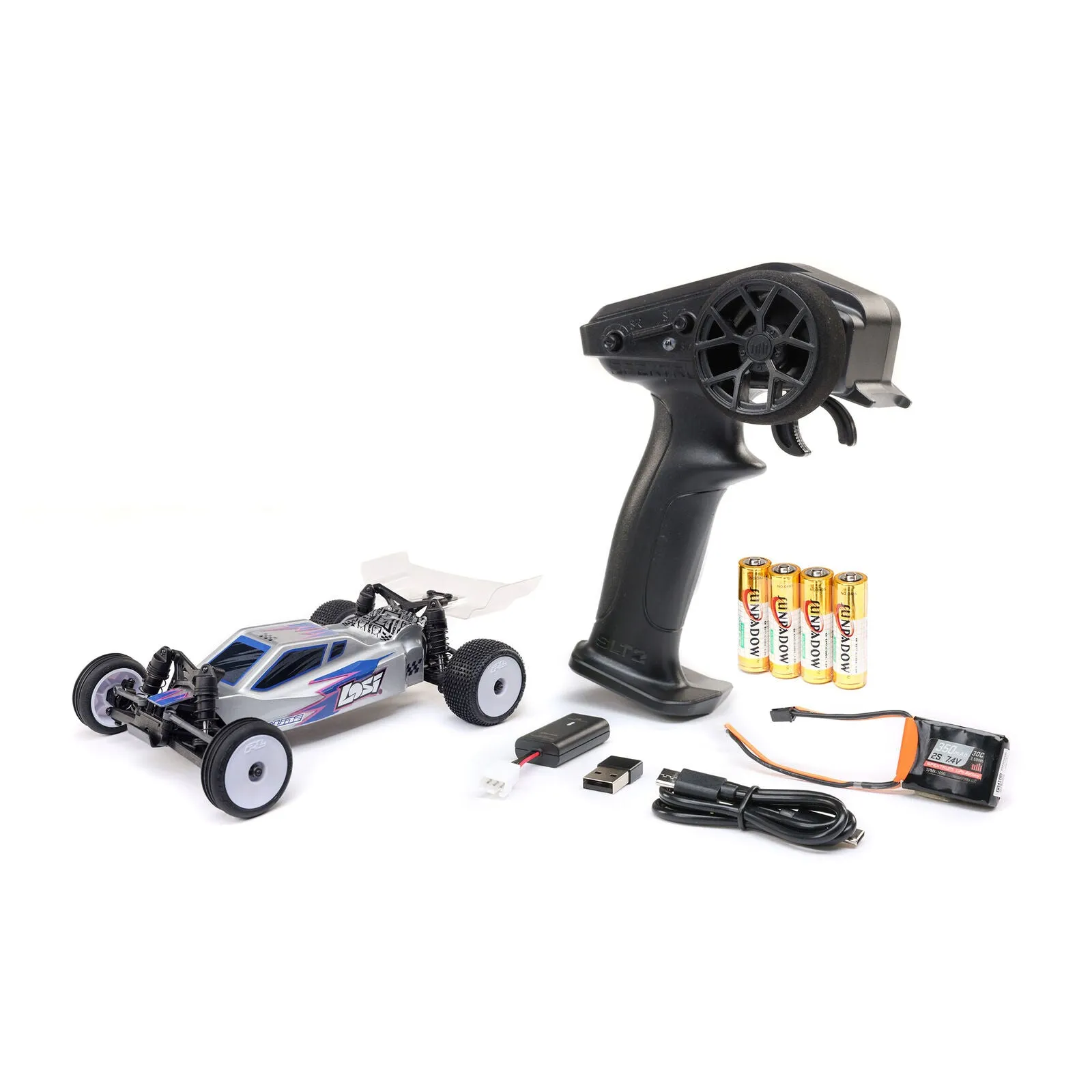 Losi Micro-B 1/24 RTR 2WD Buggy (Silver) w/2.4GHz Radio, Battery & Charger